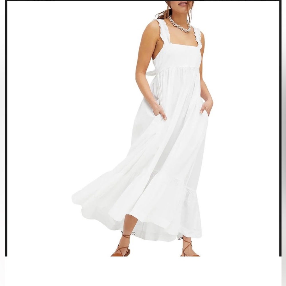 Free People Isabella White Maxi Dress